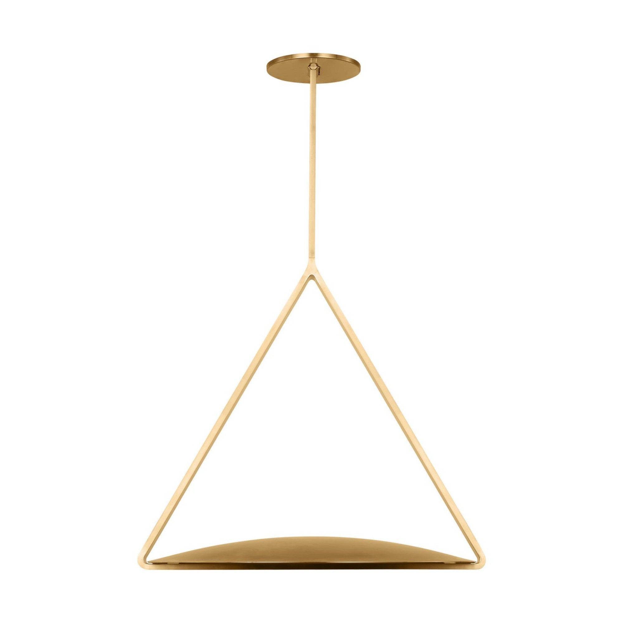 Cymbal 21" Pendant, 120-277V, Natural Brass Finish - Bees Lighting