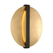 Cymbal 21" Wall Sconce, 120-277V, Dark Bronze & Natural Brass Finish - Bees Lighting