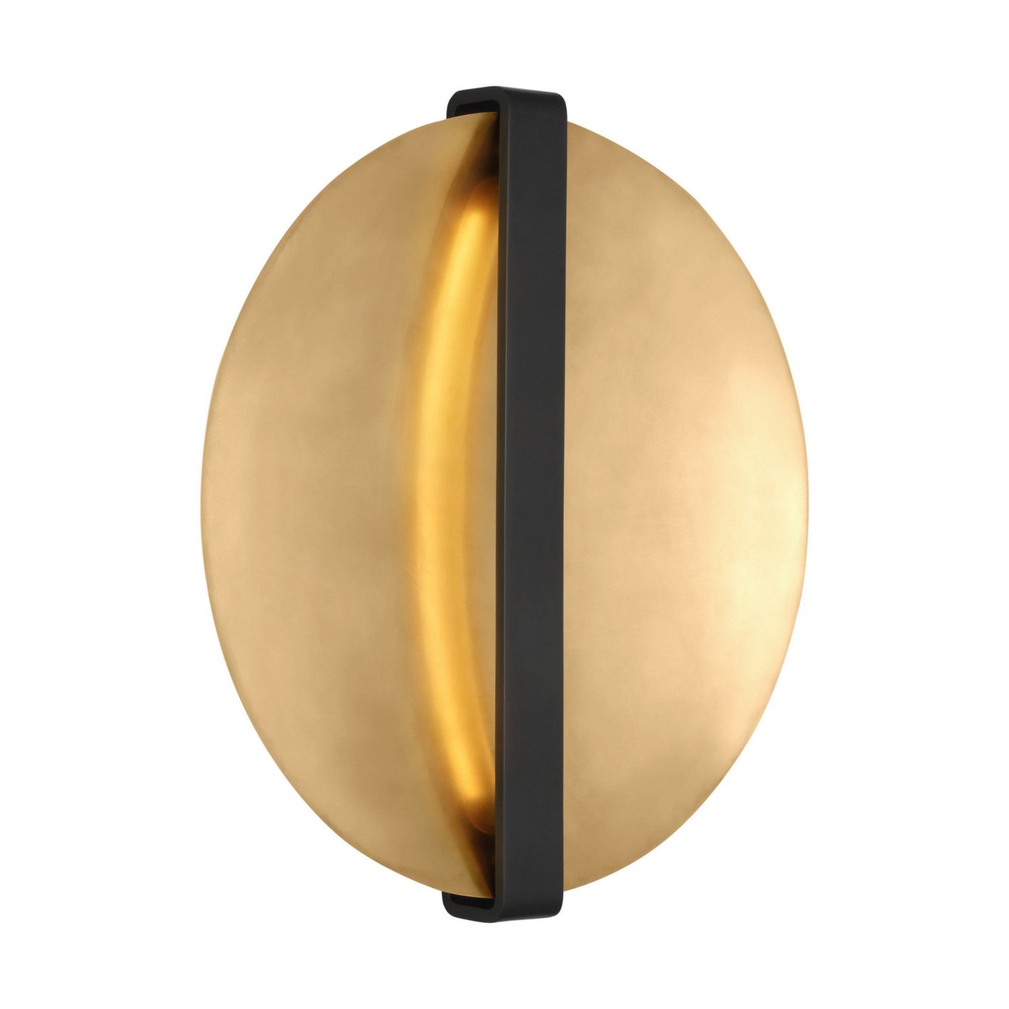 Cymbal 21" Wall Sconce, 120-277V, Dark Bronze & Natural Brass Finish - Bees Lighting
