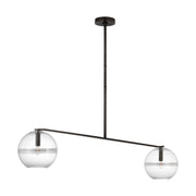 Lowing 59" Medium Wide Chandelier, Blackened Forged Finish - Bees Lighting