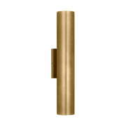 Pressa 17" LED Round Large Wall Light, 120-277V, Natural Brass Finish - Bees Lighting