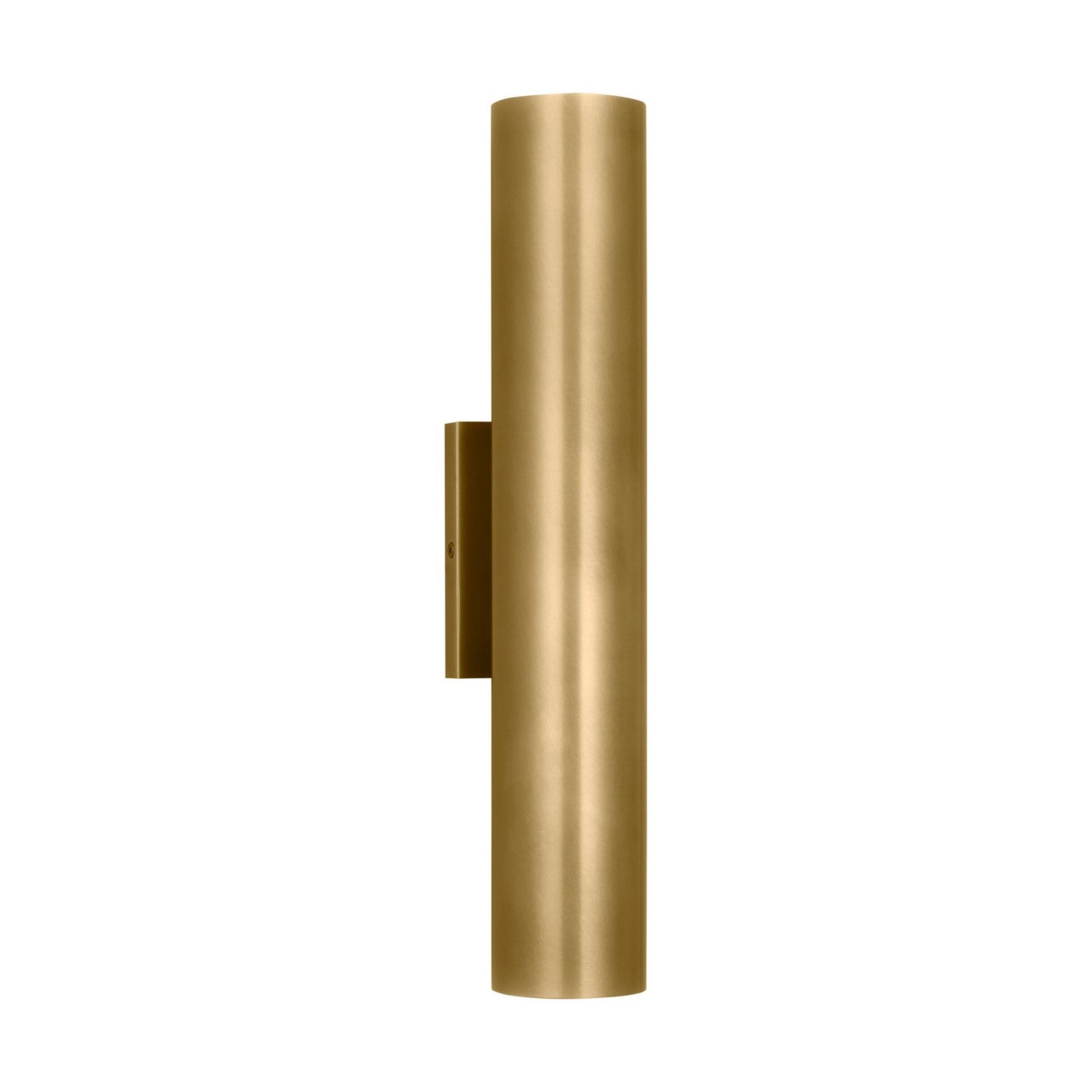 Pressa 17" LED Round Large Wall Light, 120-277V, Natural Brass Finish - Bees Lighting