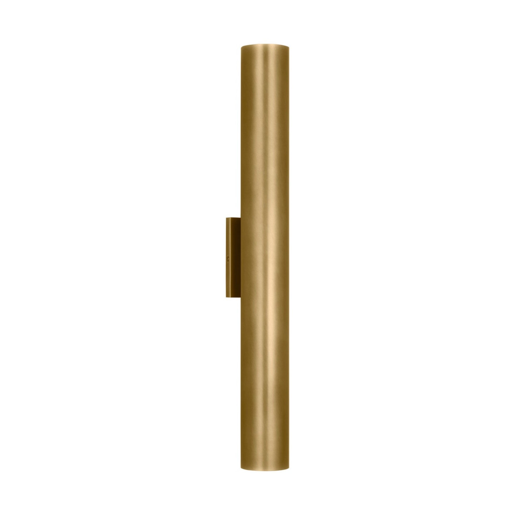 Pressa 26" LED Round X-Large Wall Light, 120-277V, Natural Brass Finish - Bees Lighting
