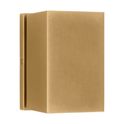 Pressa 5" LED Square Small Wall Light, 120-277V, Natural Brass Finish - Bees Lighting