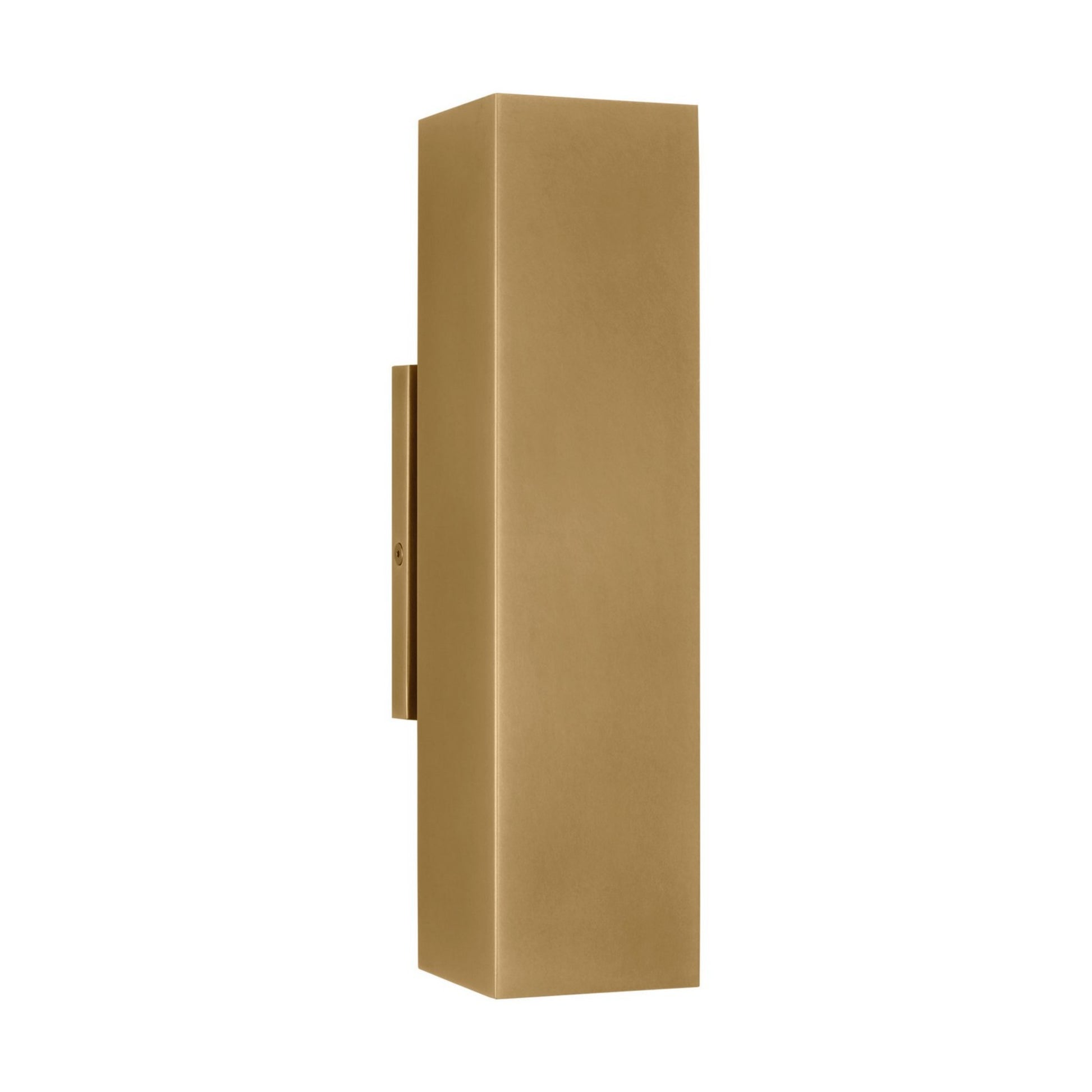 Pressa 12" LED Square Medium Wall Light, 120-277V, Natural Brass Finish - Bees Lighting