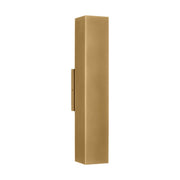 Pressa 17" LED Square Large Wall Light, 120-277V, Natural Brass Finish - Bees Lighting