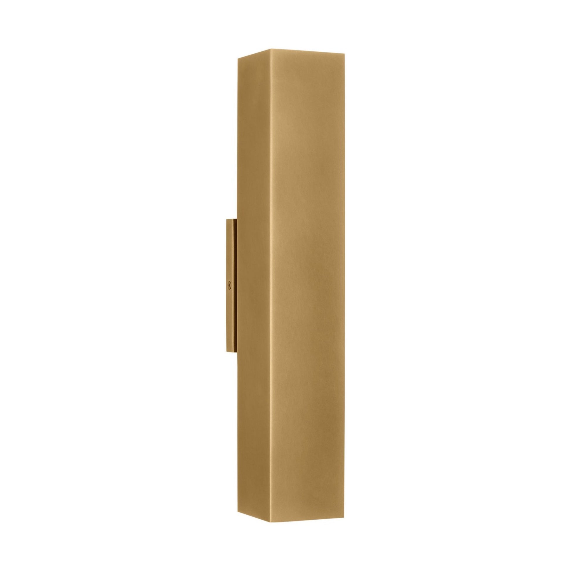 Pressa 17" LED Square Large Wall Light, 120-277V, Natural Brass Finish - Bees Lighting