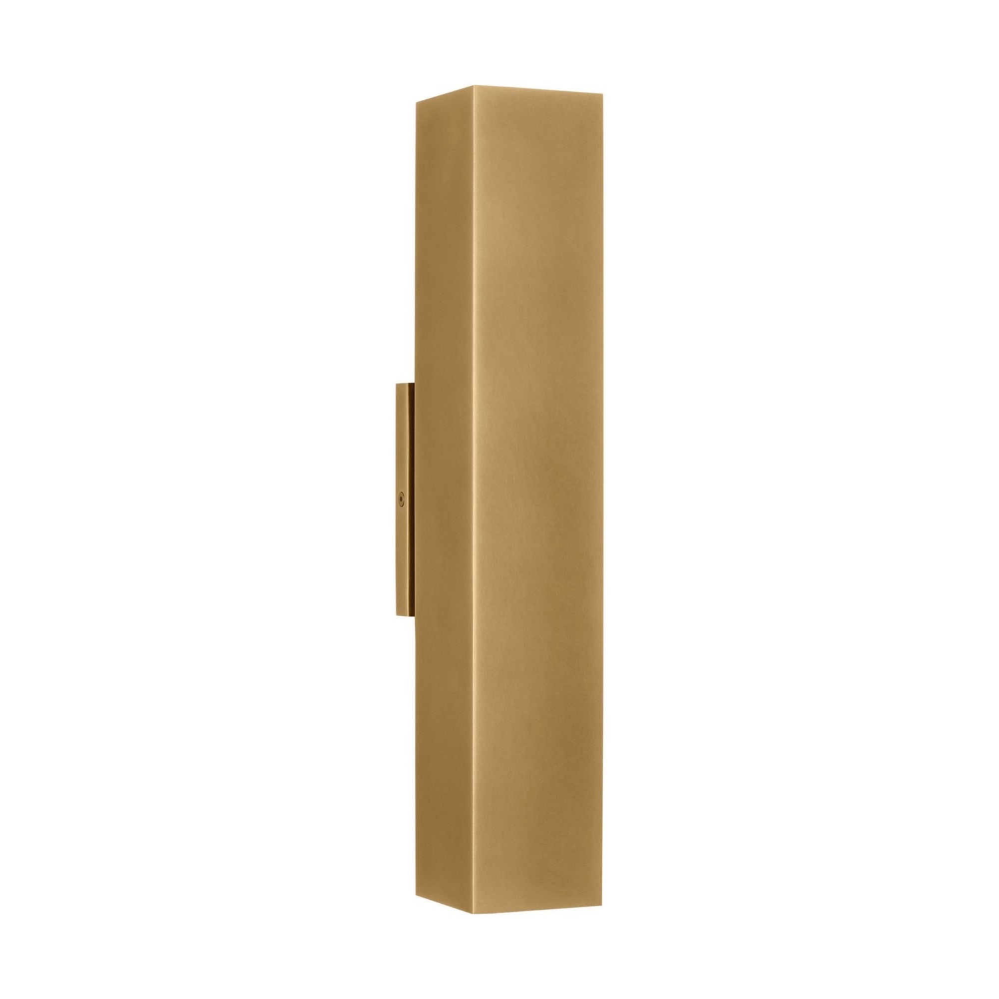 Pressa 17" LED Square Large Wall Light, 120-277V, Natural Brass Finish - Bees Lighting