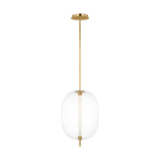 Heian 19" LED Pendant, 120-277V, Natural Brass Finish - Bees Lighting