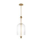 Cathedral 10" Medium Pendant, 120-277V, Natural Brass Finish - Bees Lighting