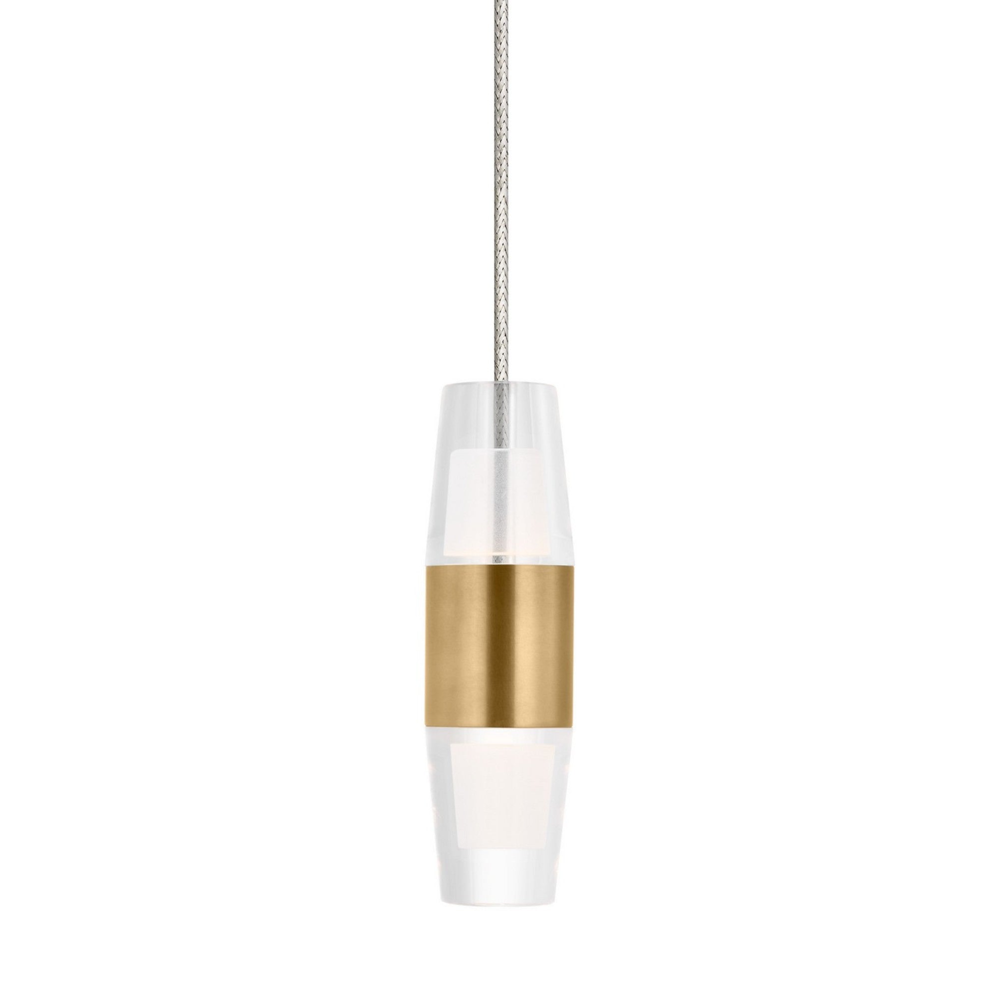 Lassell 5" Monopoint LED Pendant, Natural Brass Finish - Bees Lighting