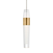Lassell 10" Freejack LED Pendant, Natural Brass Finish - Bees Lighting
