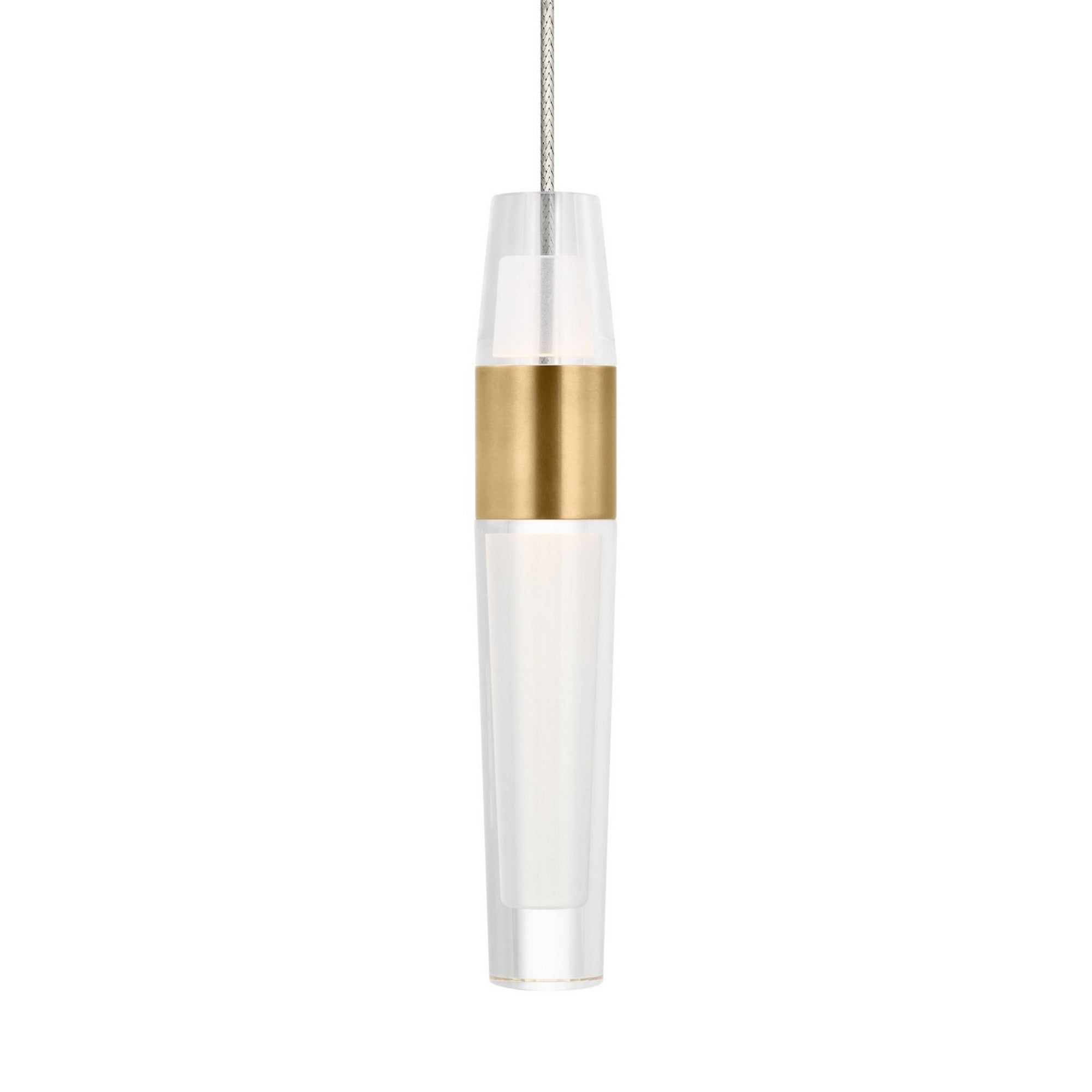 Lassell 10" Freejack LED Pendant, Natural Brass Finish - Bees Lighting