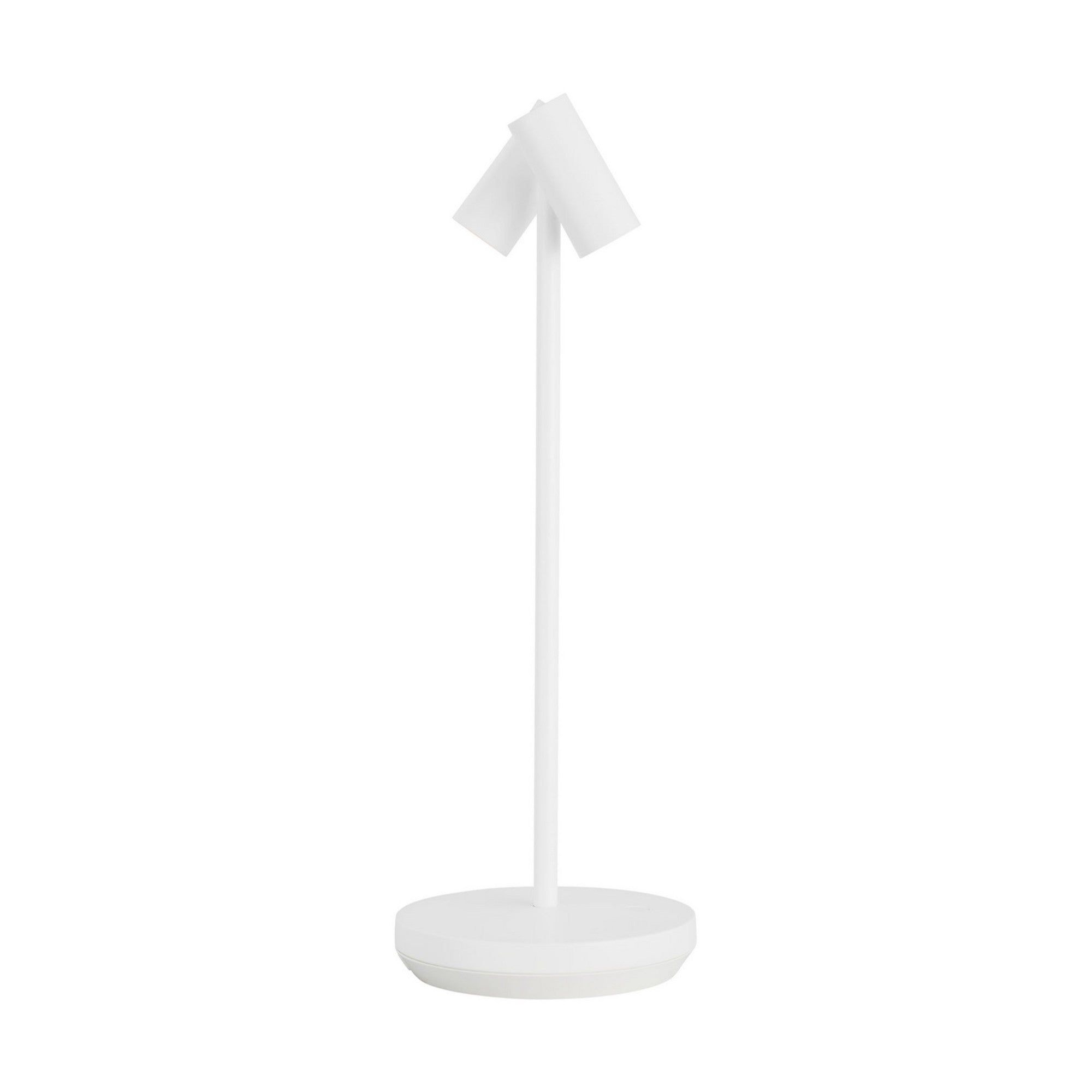 Doppia Accent Rechargeable Table Lamp, 120-240V, Matte White Finish - Bees Lighting