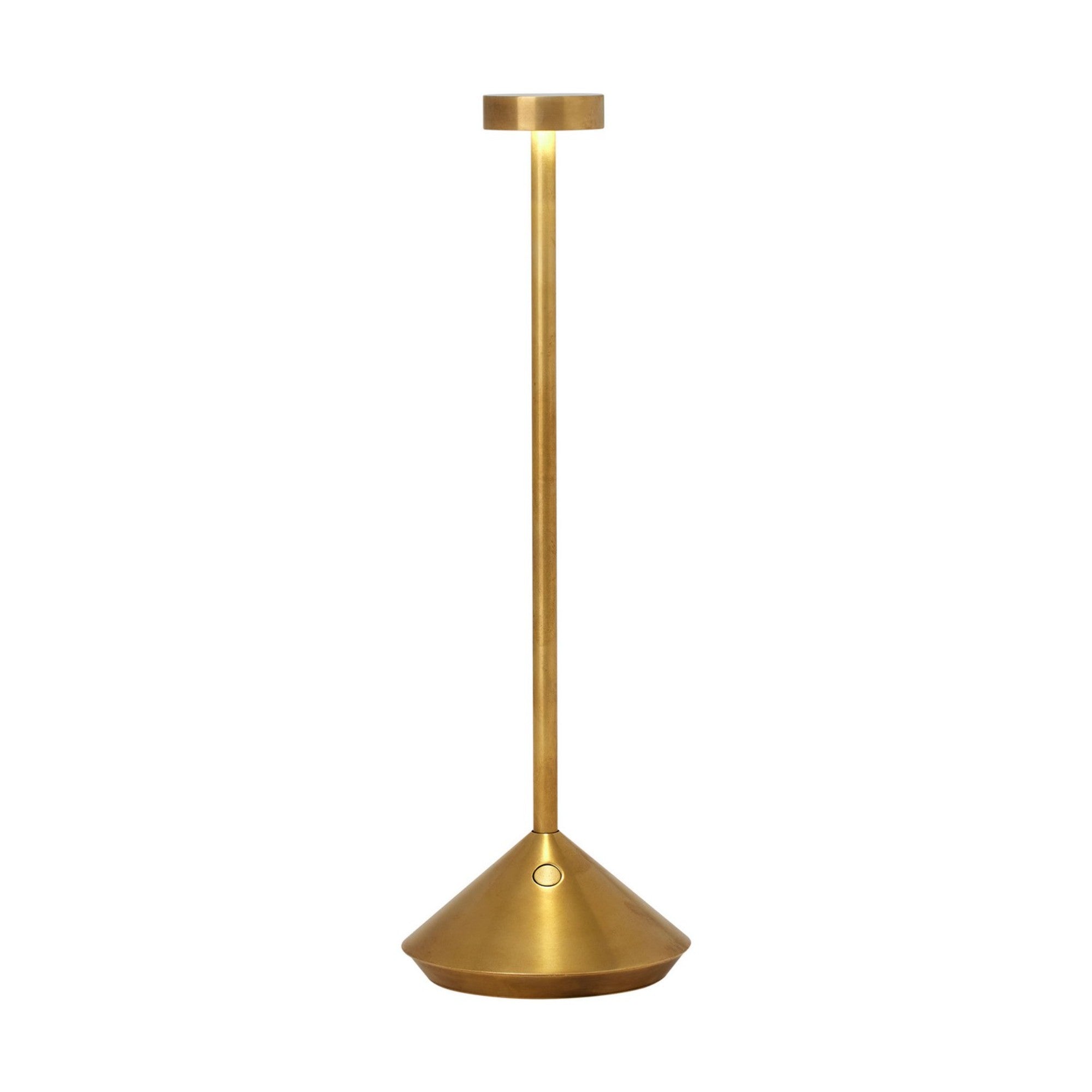 Moneta Accent Rechargeable Table Lamp, Natural Brass Finish - Bees Lighting