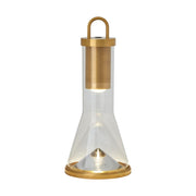 Kandella LED Accent Rechargeable Table Lamp, 120-240V, Natural Brass Finish - Bees Lighting
