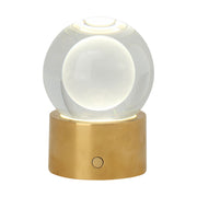 Mina Accent Rechargeable Table Lamp, Natural Brass Finish - Bees Lighting