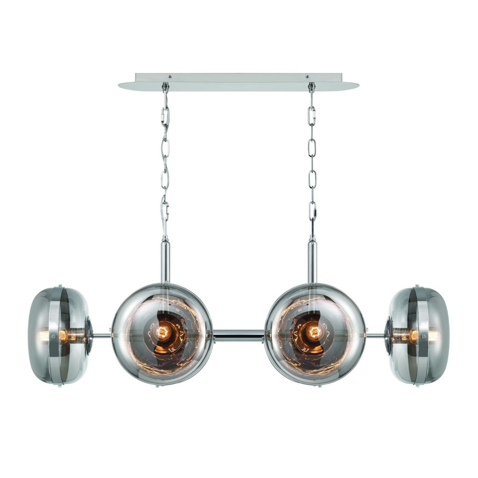 Nottingham 6-Light 44" Chandelier, Polished Nickel Finish - Bees Lighting