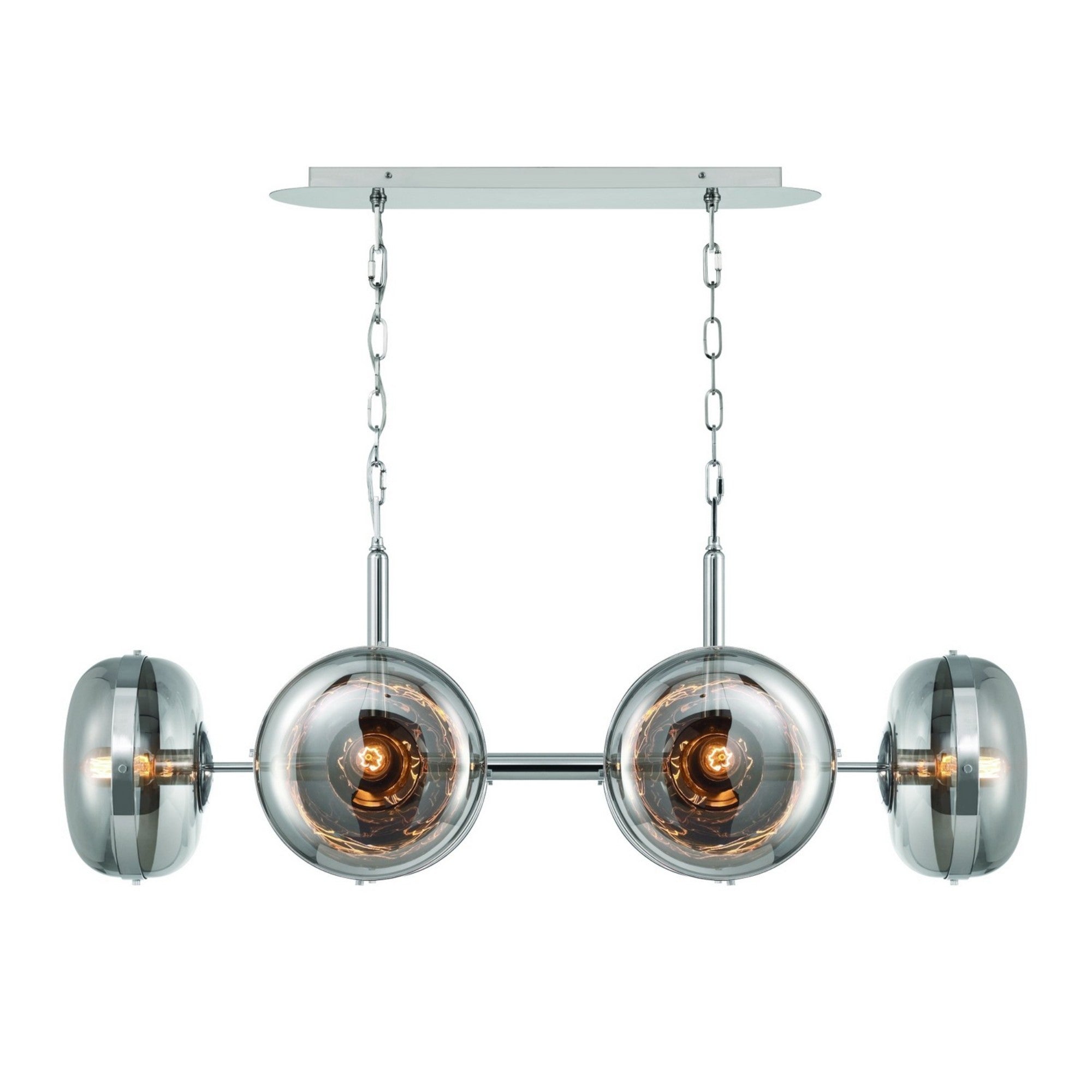 Nottingham 6-Light 44" Chandelier, Polished Nickel Finish - Bees Lighting