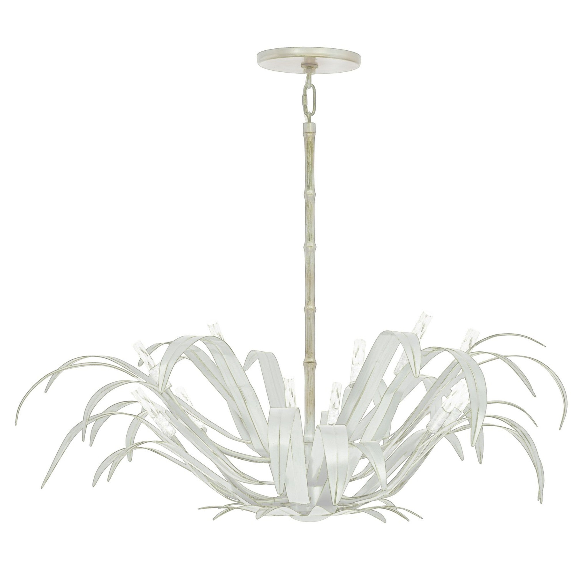 Kagra 12-Light 42" Chandelier, White Finish - Bees Lighting