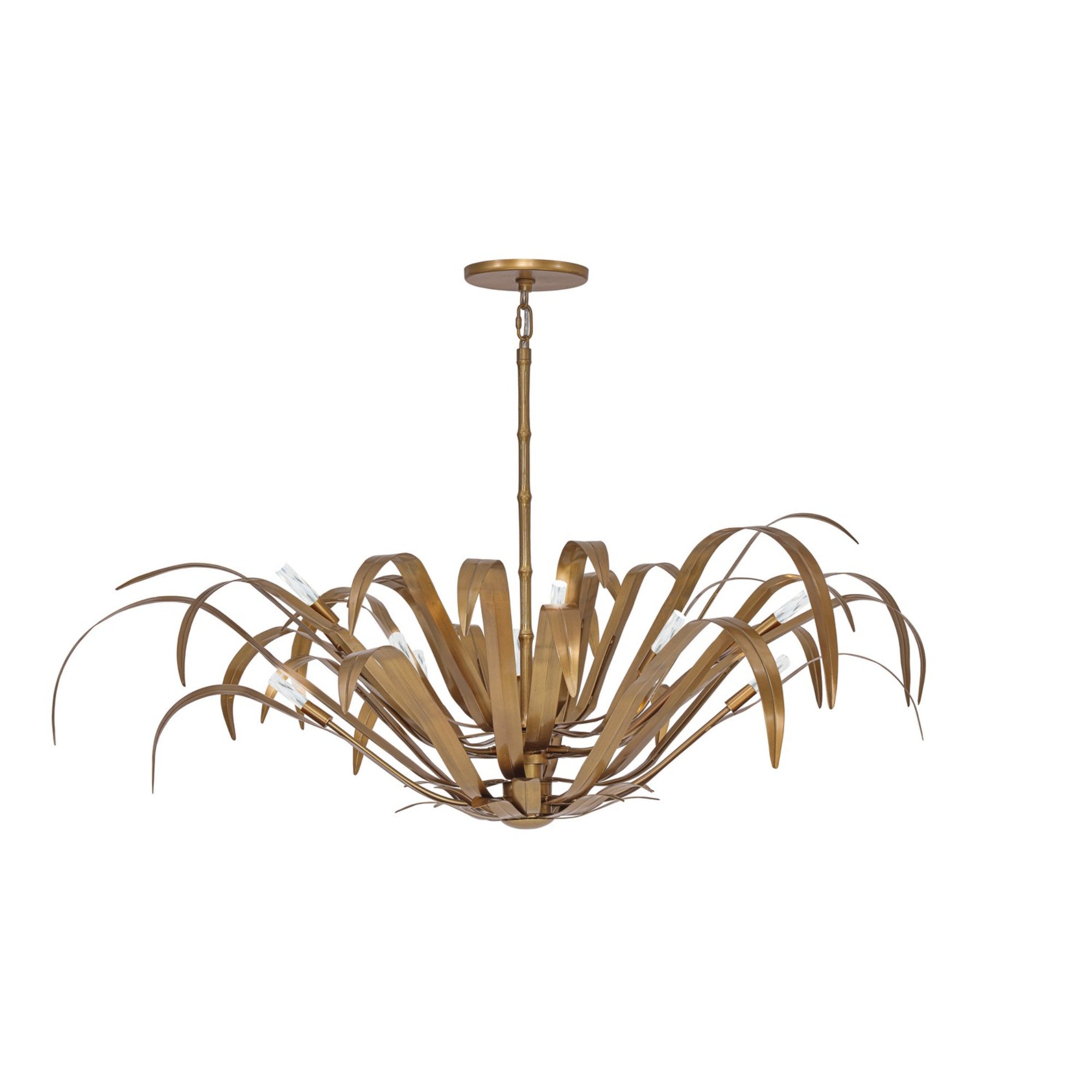 Kagra 12-Light 56" Chandelier, Antique Brass Finish - Bees Lighting