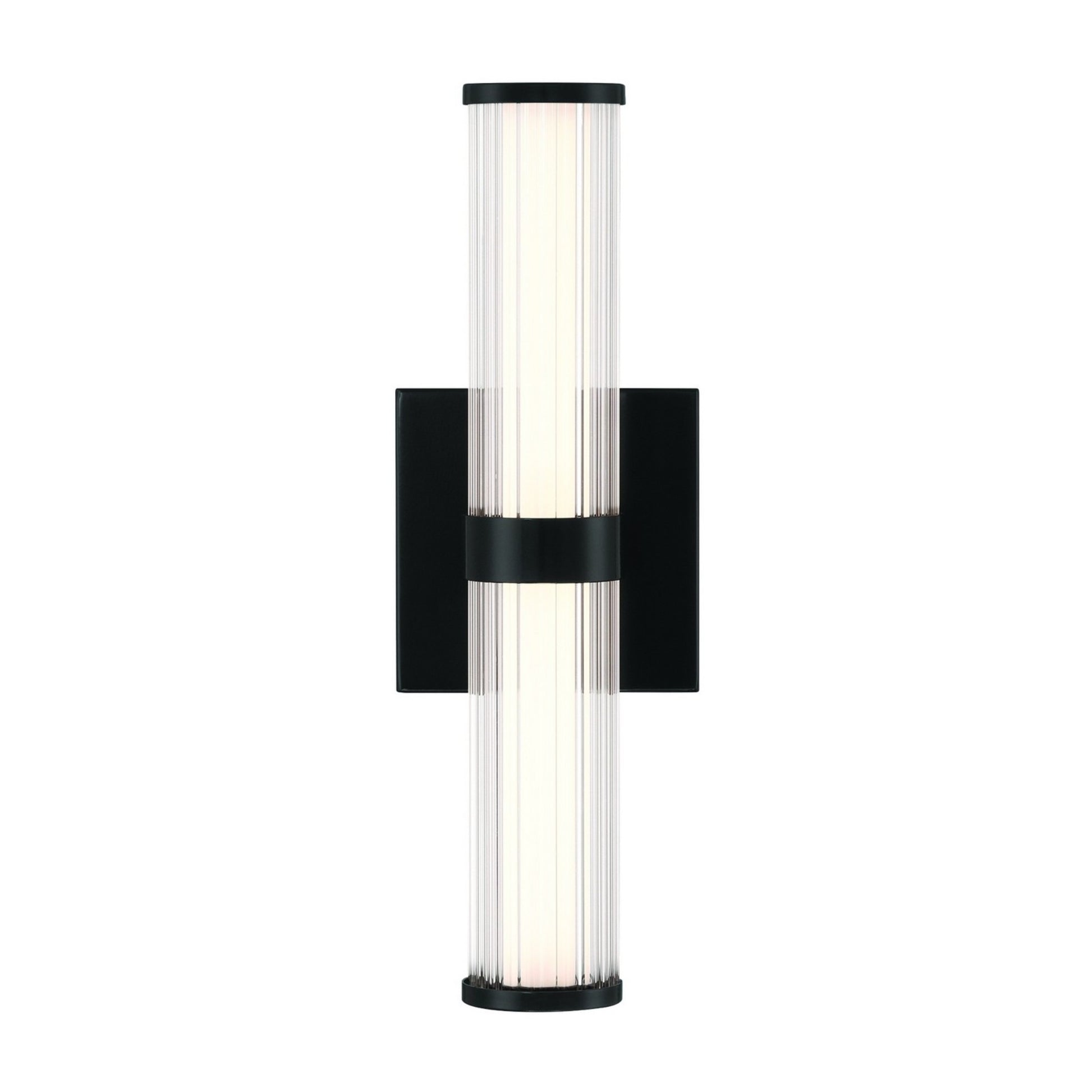 Fayton 14" LED Outdoor Wall Sconce, Black Finish - Bees Lighting