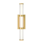 LED Outdoor Cylinder Wall Sconce, 23W, 985 Lumens, 3000K, 120V, Gold - Bees Lighting