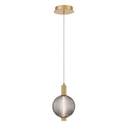 Palmas 10" LED Mini Pendant, Gold Finish - Bees Lighting