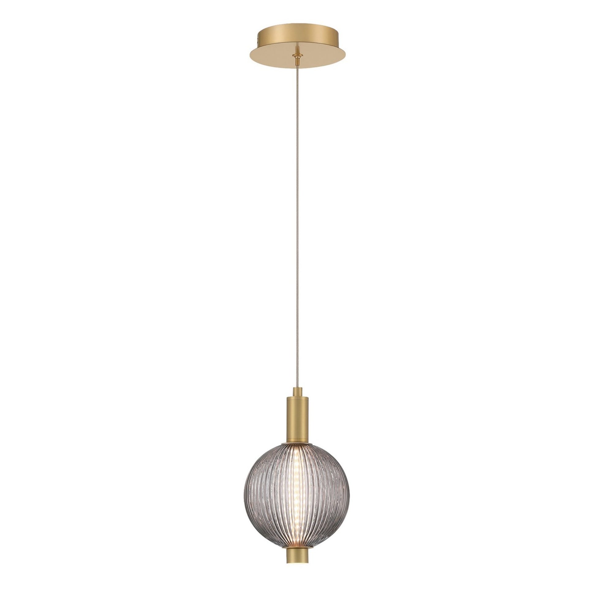 Palmas 10" LED Mini Pendant, Gold Finish - Bees Lighting