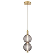 Palmas 2-Light 16" LED Mini Pendant, Gold Finish - Bees Lighting