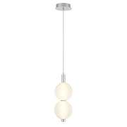 Palmas 2-Light 16" LED Mini Pendant, Polished Nickel Finish - Bees Lighting