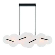Nuvola 56" LED Linear Chandelier, Black Finish - Bees Lighting