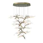 Matera 15-Light 28" LED Grand Chandelier, Antique Gold Finish - Bees Lighting