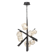 Thorah 7-Light 27" LED Chandelier, Graphite Finish - Bees Lighting