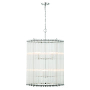 Glasbury 2-Tiers 8-Light 22" Chandelier, Polished Nickel Finish - Bees Lighting