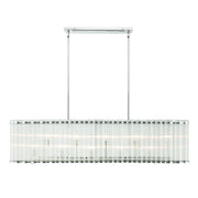 Glasbury 10-Light 52" Linear Chandelier, Polished Nickel Finish - Bees Lighting