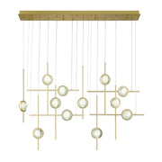 Barletta 12-Light 53" LED Grand Chandelier, Gold Finish - Bees Lighting