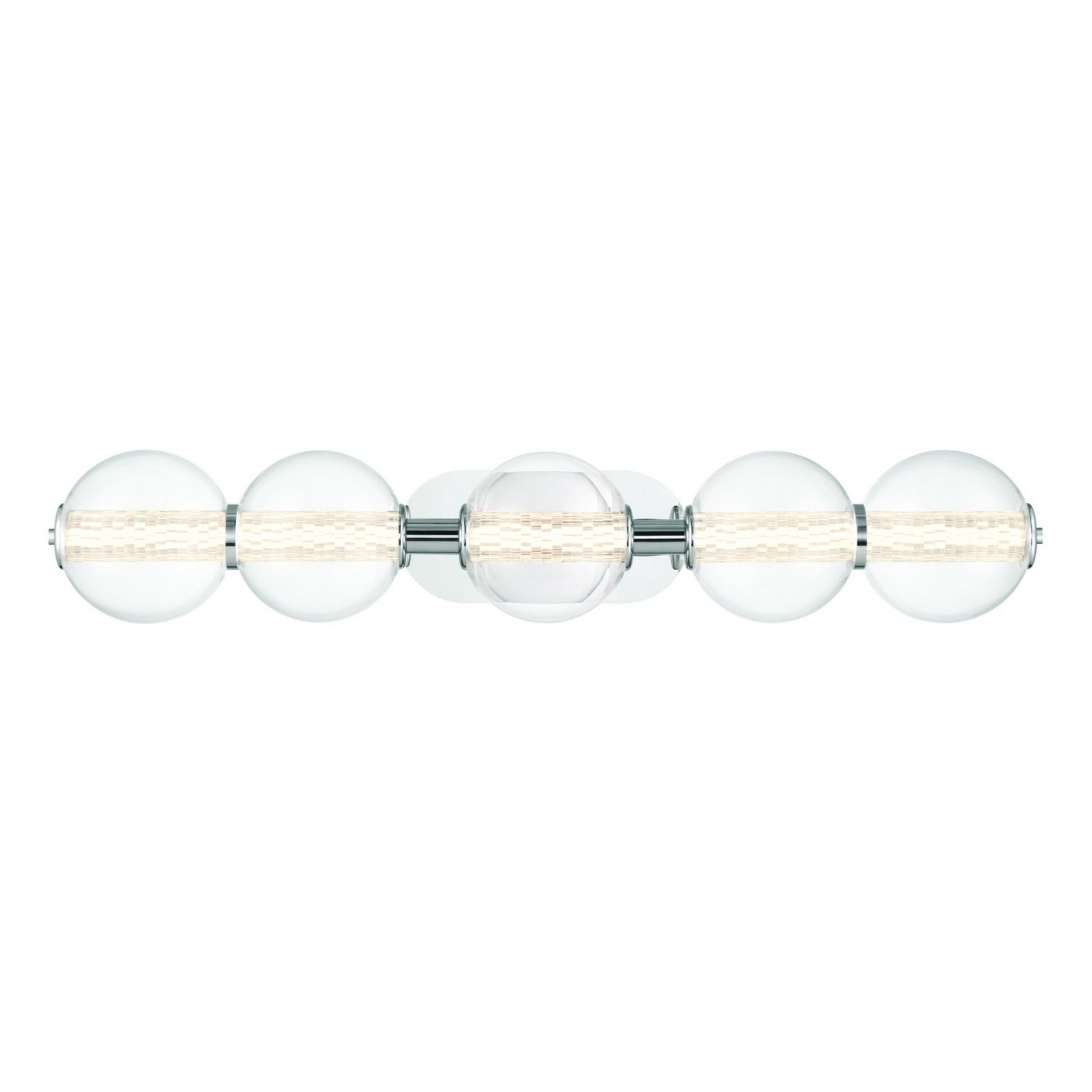 Atomo 5-Light 38" LED Vanity, Chrome Finish - Bees Lighting
