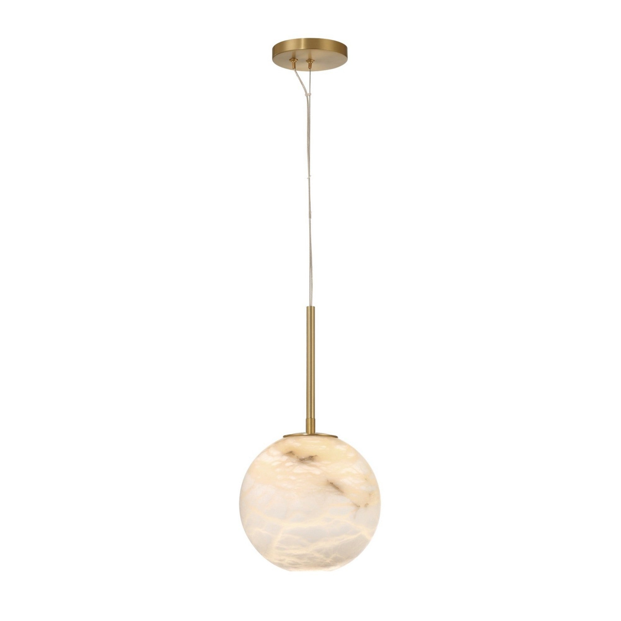 Kepler 8" LED Mini Pendant, Gold Finish - Bees Lighting
