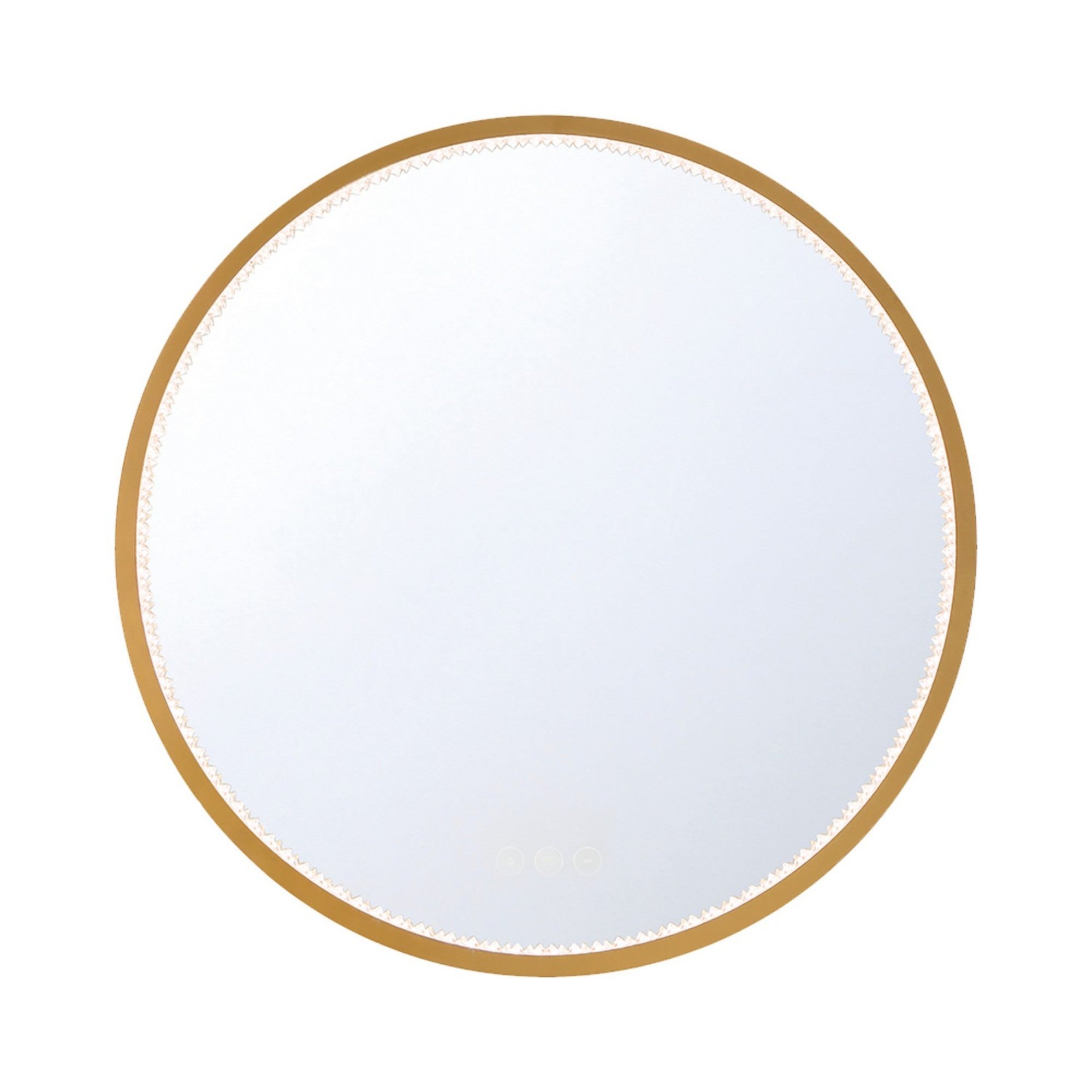 Cerissa 30" Round LED Mirror, Gold Finish with Crystals - Bees Lighting