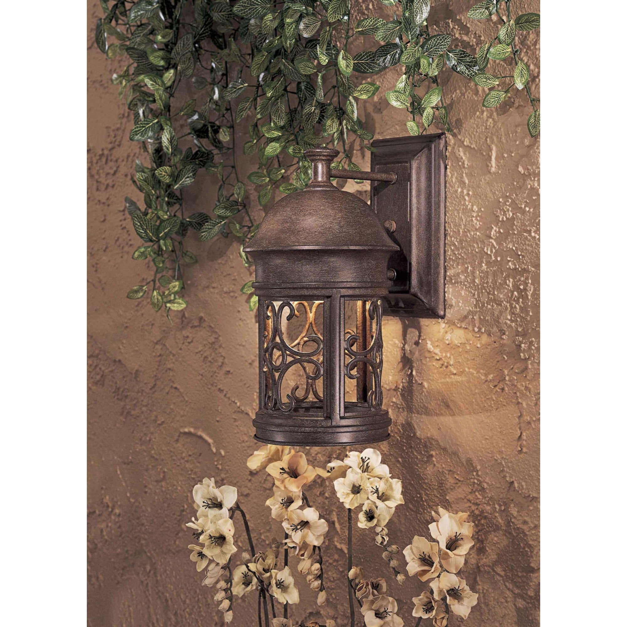 Sage Ridge 13" Outdoor Wall Sconce, Vintage Rust Finish - Bees Lighting