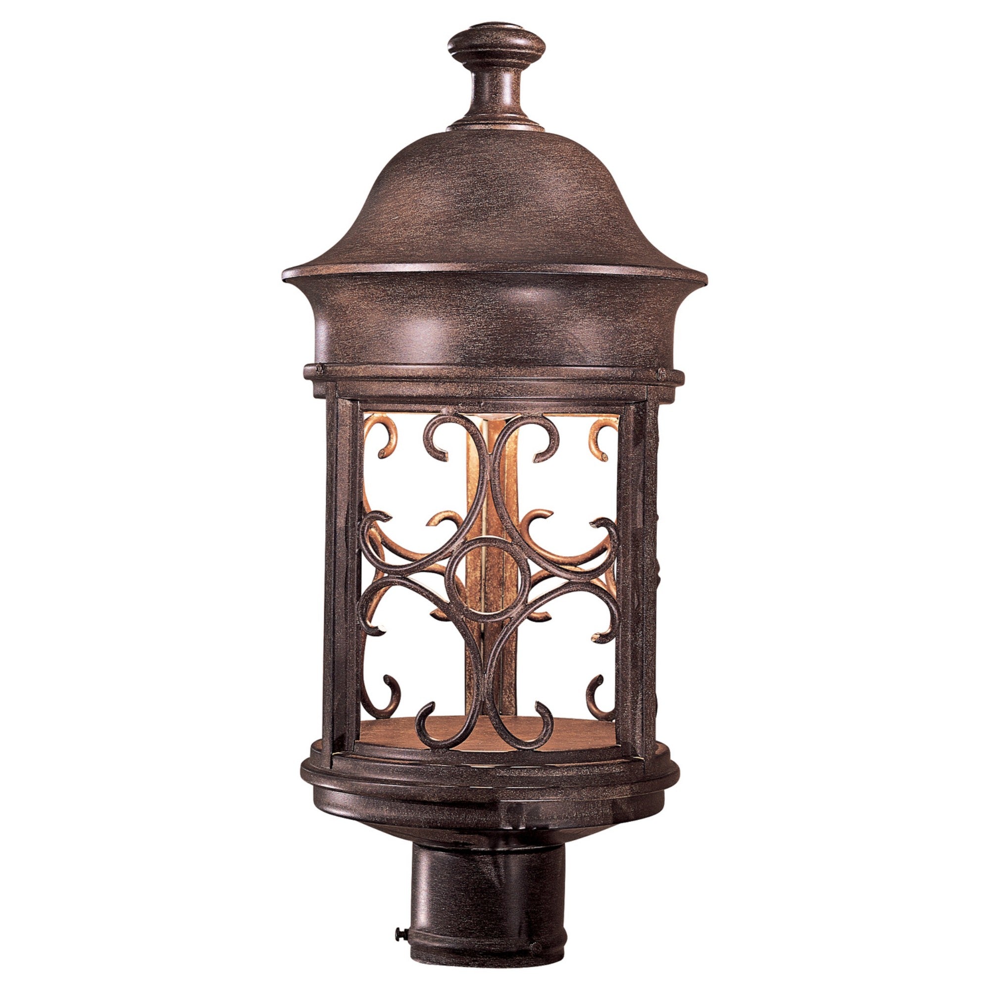Sage Ridge 19" Outdoor Post Mount, Vintage Rust Finish - Bees Lighting