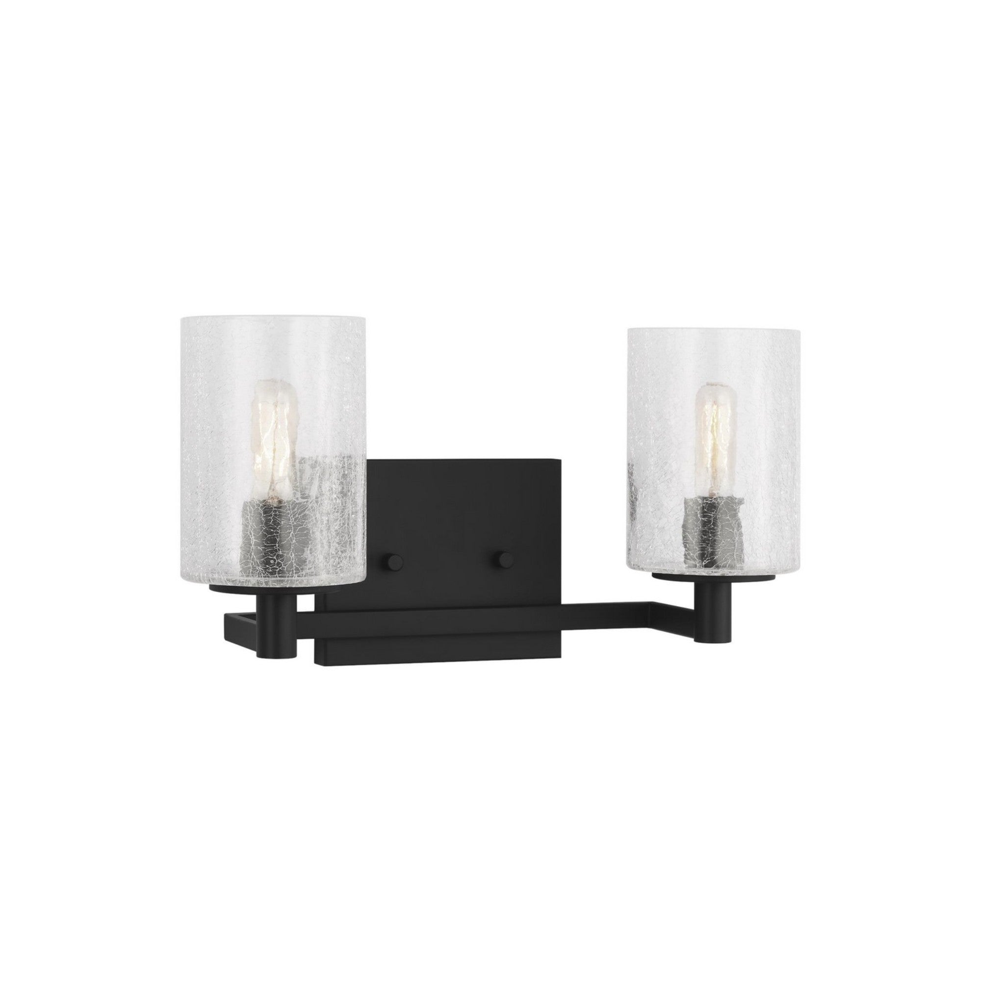 Parker 14" 2-Light Bathroom Vanity, Midnight Black Finish - Bees Lighting