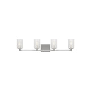 Parker 35" 4-Light Bathroom Vanity, Brushed Steel Finish - Bees Lighting