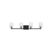 Parker 35" 4-Light Bathroom Vanity, Midnight Black Finish - Bees Lighting