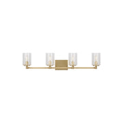 Parker 35" 4-Light Bathroom Vanity, Satin Bronze Finish - Bees Lighting