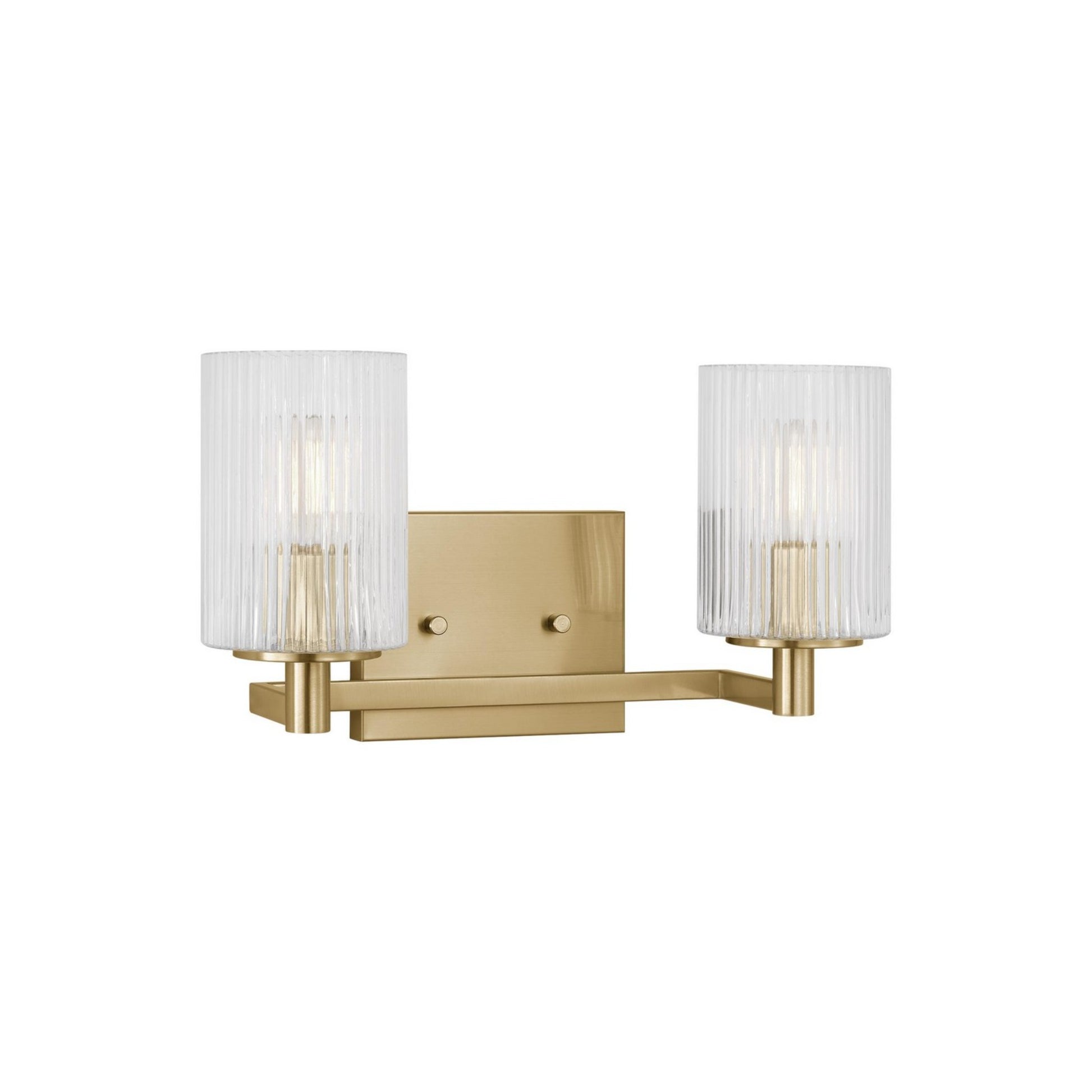 Lando 14" 2-Light Bathroom Vanity, Satin Bronze Finish - Bees Lighting