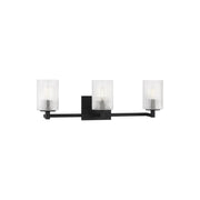 Lando 25" 3-Light Bathroom Vanity, Midnight Black Finish - Bees Lighting