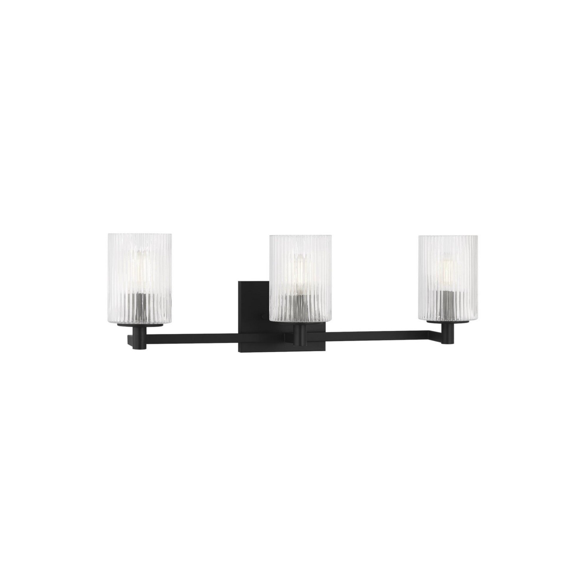 Lando 25" 3-Light Bathroom Vanity, Midnight Black Finish - Bees Lighting