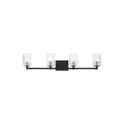 Lando 35" 4-Light Bathroom Vanity, Midnight Black Finish - Bees Lighting